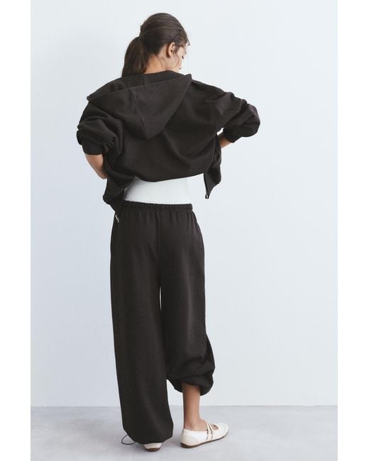 Pull&Bear Black Hoodie With Zipper