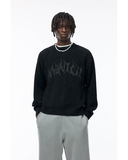 Pull&Bear Black Stwd Silhouette Jumper for men