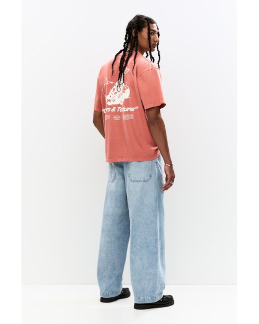 Pull&Bear Shirt Mit Früchtegrafik Und Slogan in Red für Herren