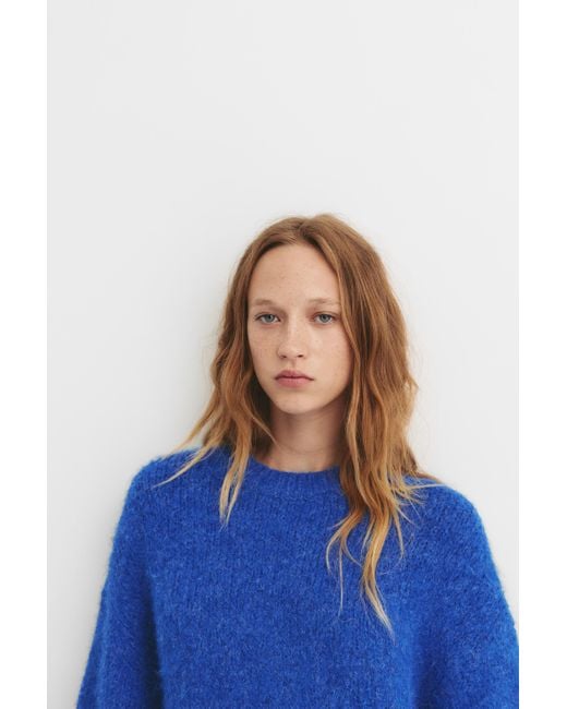 Pull&Bear Blue Oversize-Pullover
