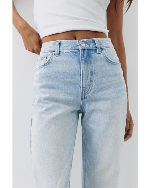 Pull&Bear Blue High-Waist Mom Jeans