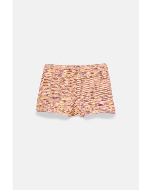 Pull&Bear Blue Space-Dye Knit Shorts
