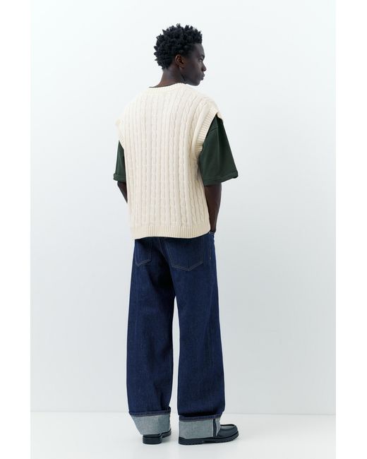 Pull&Bear Multicolor Cable-Knit Vest for men