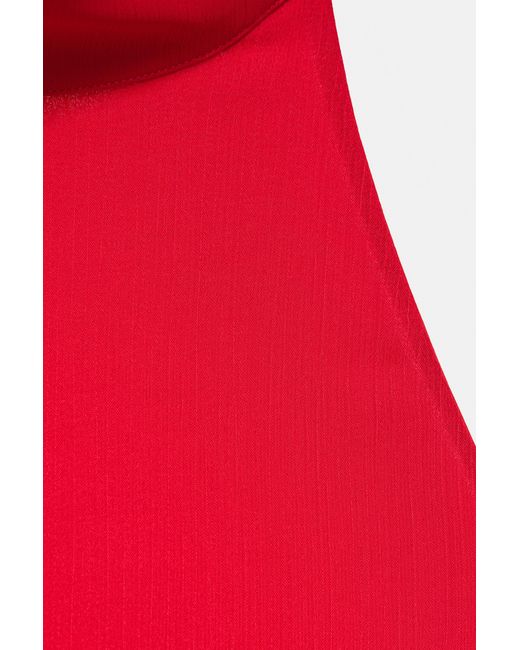 Pull&Bear Soepelvallende Haltertop in het Red