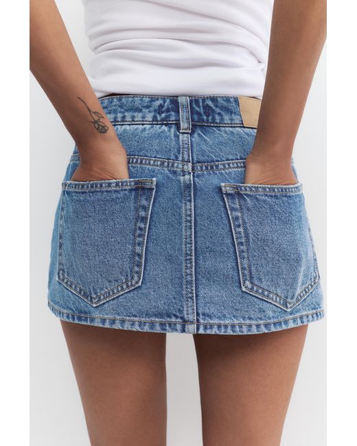 Pull&Bear Pink Cross-Waist Denim Skort