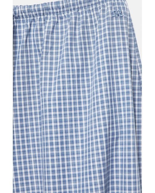 Pull&Bear Blue Check Sarouel Trousers