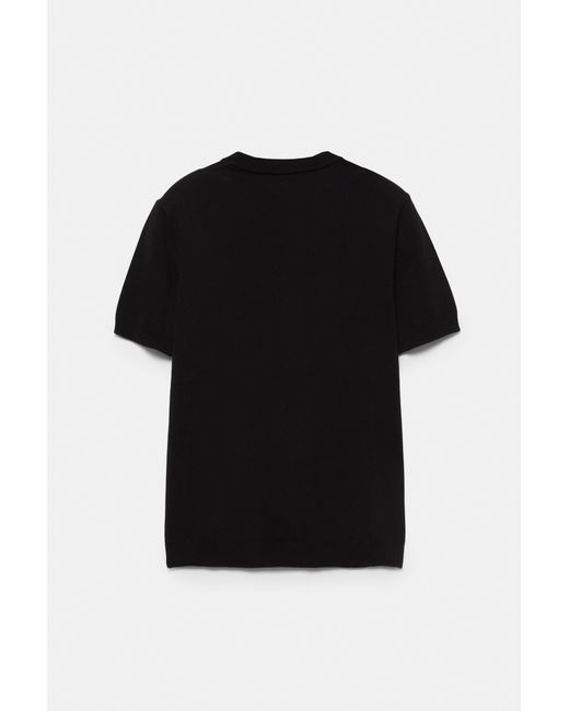 Pull&Bear Black Short Sleeve Jumper for men