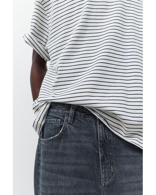 Pull&Bear Blue Baggy Jeans for men