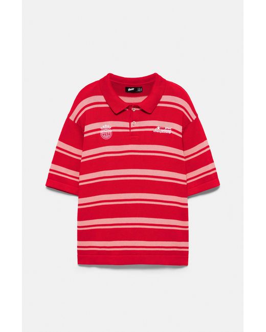 Polo di Pull&Bear in Red da Uomo