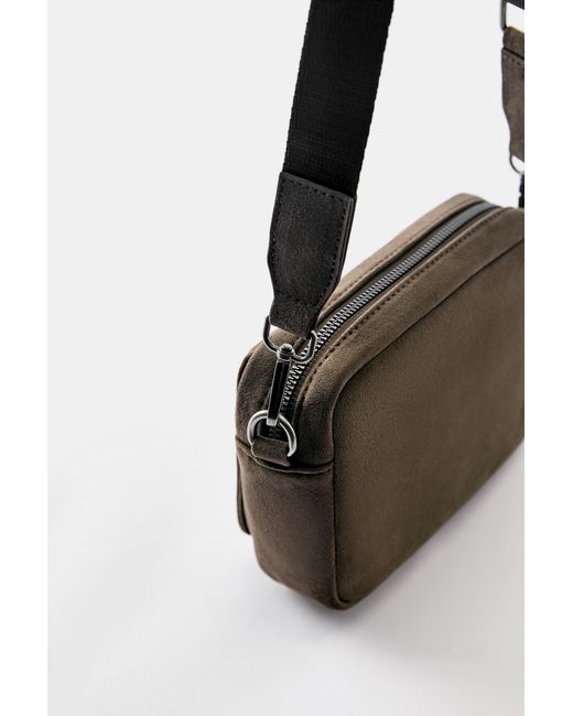 Pull&Bear Gray Crossbody Bag for men