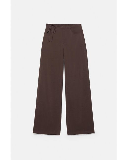 Pull&Bear Blue Drawstring Flowing Trousers