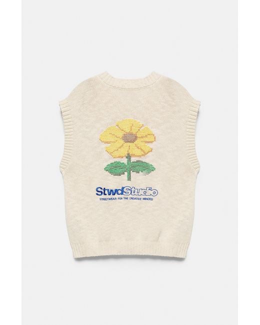 Pull&Bear Multicolor Stwd Knit Vest for men