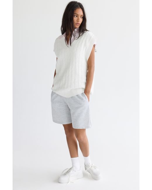 Pull&Bear Casual Platform Sneakers in het White