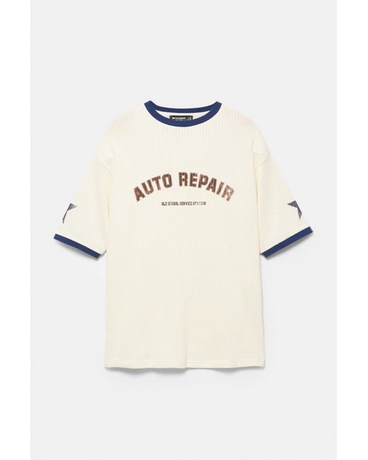 Pull&Bear Kurzarm-Pullover Mit Grafik in Gray für Herren