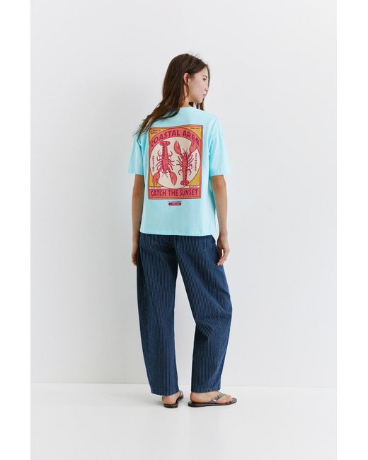 Pull&Bear Multicolor Lobster Graphic T-Shirt