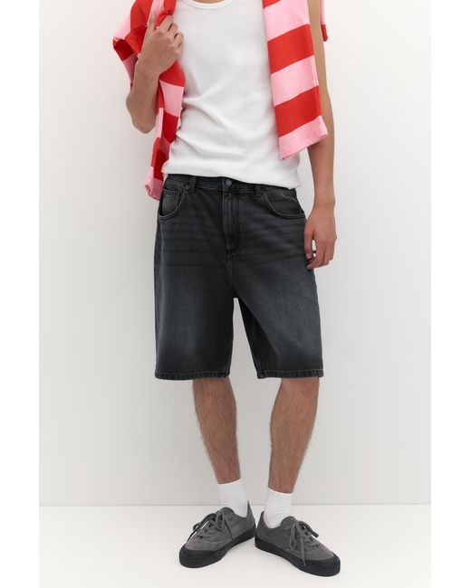 Pull&Bear Multicolor Baggy Denim Bermuda Shorts for men