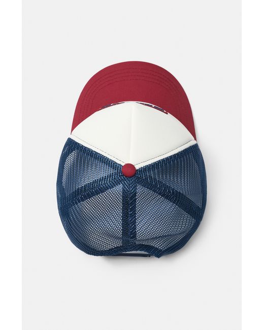 Cappello Trucker Service Supply di Pull&Bear in Red da Uomo