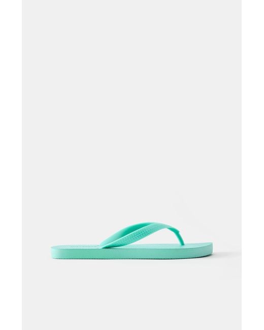Pull&Bear Gray Flache Sandalen
