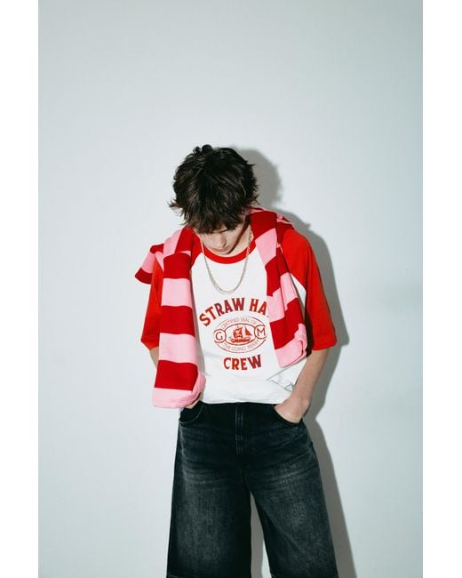 Pull&Bear Red One Piece T-Shirt for men