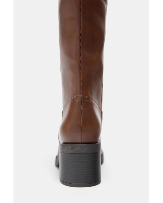 Pull&Bear Pink High-Heel Boots