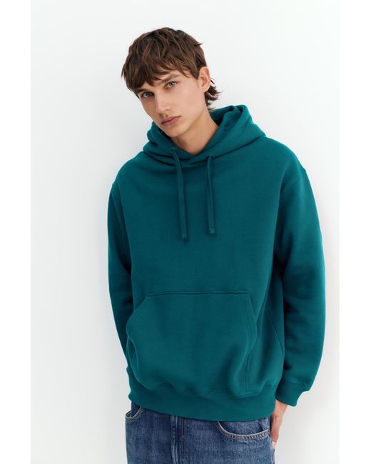 Pull&Bear Basic-Kapuzensweatshirt in Green für Herren