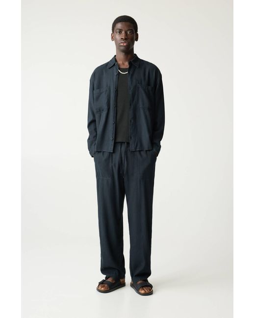 Pull&Bear Joggerhose Mit Leinenanteil in Blue für Herren