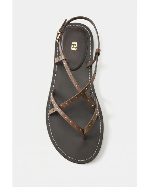Pull&Bear Blue Flat Studded Sandals