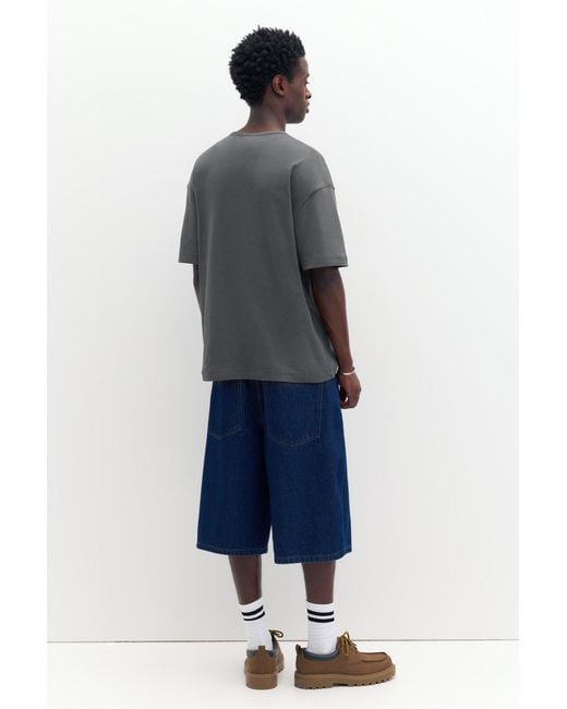 Pull&Bear Basic Henley-T-Shirt in Gray für Herren