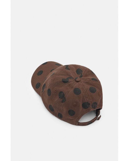 Pull&Bear Brown Braune Mütze Mit Tupfen