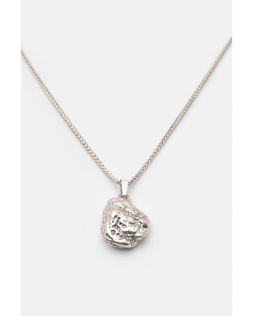 Pull&Bear Black Stone Necklace And Ring Pack for men