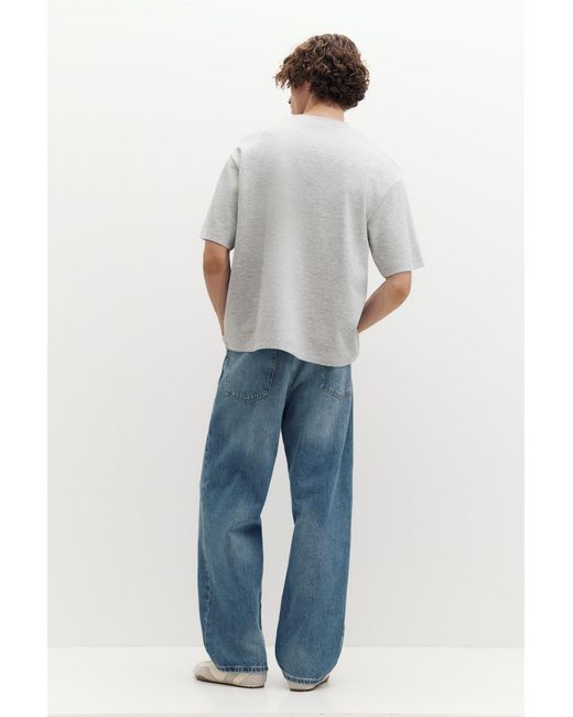 Pull&Bear Gray Boxy T-Shirt for men