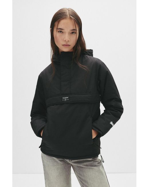 Pull&Bear Black Basic Känguru-Jacke