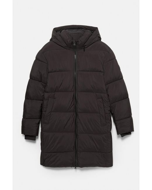 Pull&Bear Lang Gewatteerd Jack in het Black voor heren
