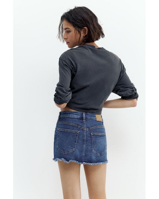 Pull&Bear Blue Denim Skort