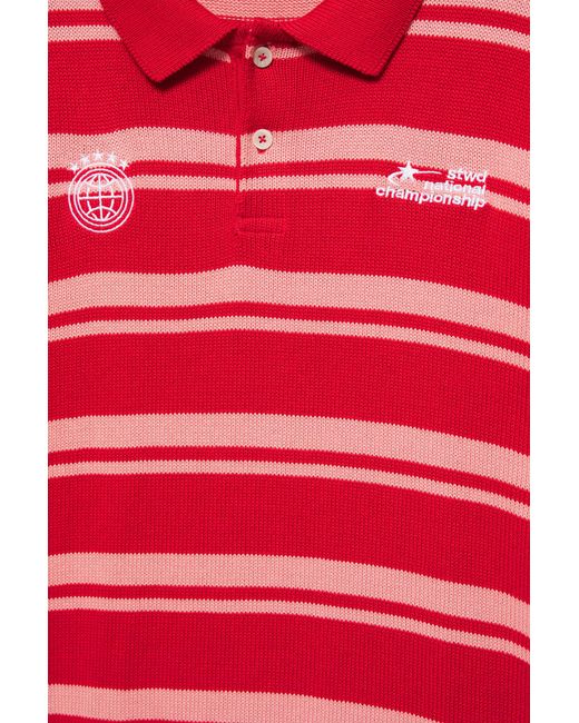 Polo di Pull&Bear in Red da Uomo