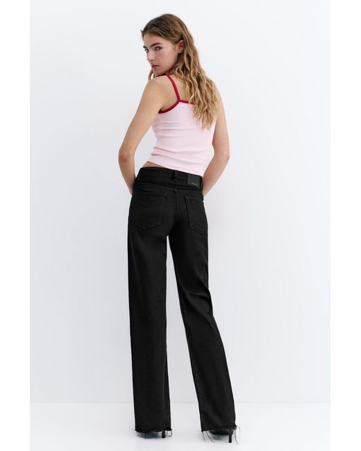 Pull&Bear Jeans Met Hoge Taille En Wijde Pijpen in het Blue