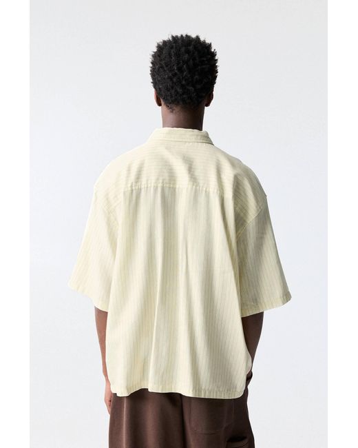 Pull&Bear Kurzarmhemd Mit Streifen in Natural für Herren