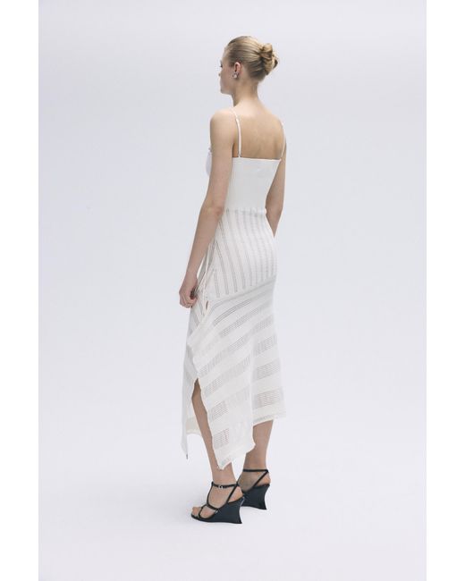 Pull&Bear White Karoline Vitto Multi-Position Midi Dress