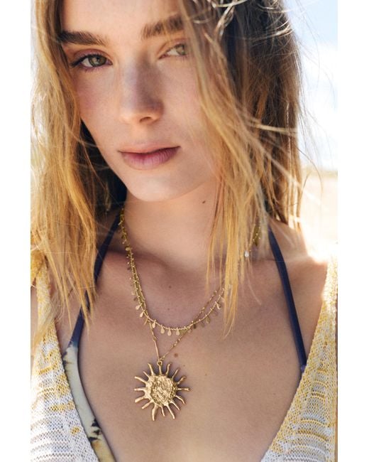Pull&Bear White 2Er-Pack Halsketten Mit Sonne