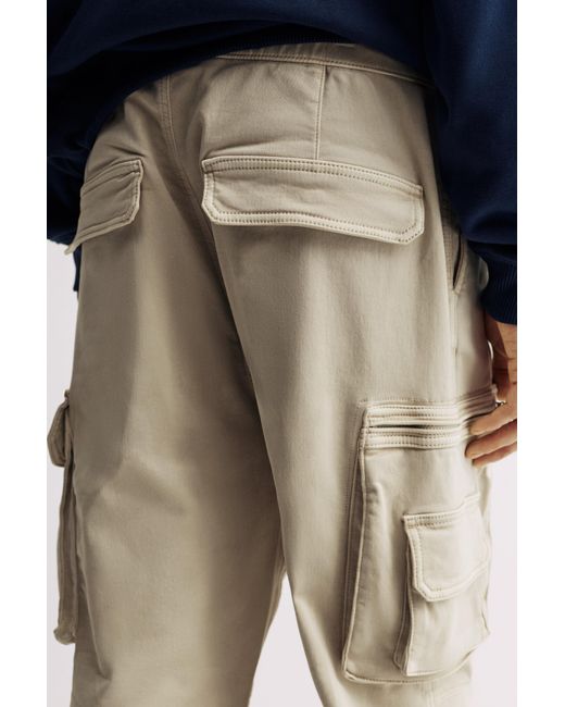 Pull&Bear Blue Multi-Pocket Comfort Jogger Trousers for men