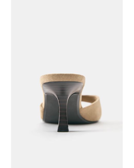 Pull&Bear Blue Mules Mit Absatz