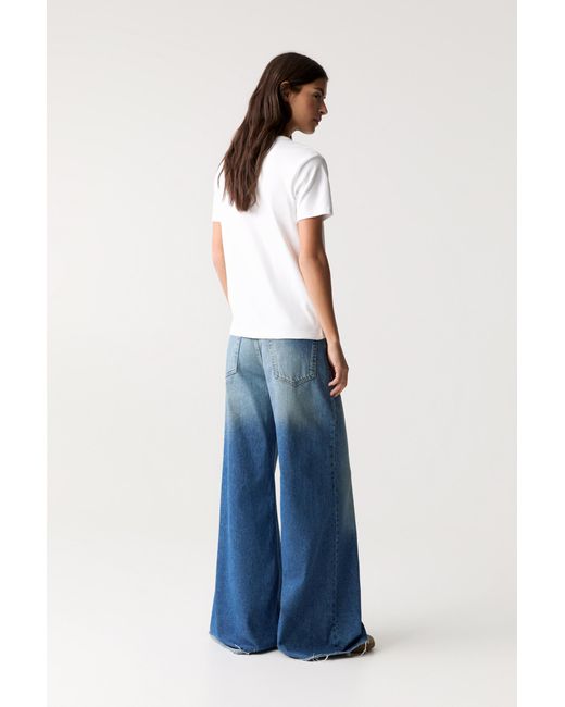 Maglietta Basic Maniche Corte di Pull&Bear in Blue