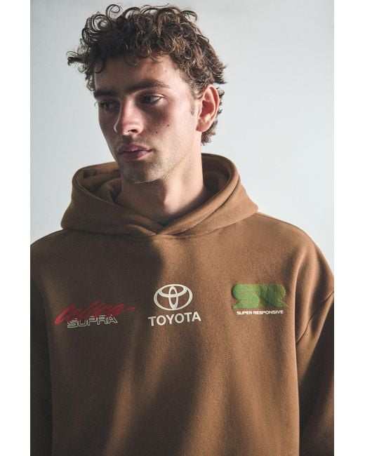 Pull&Bear Gray Toyota Celica Supra Hoodie for men