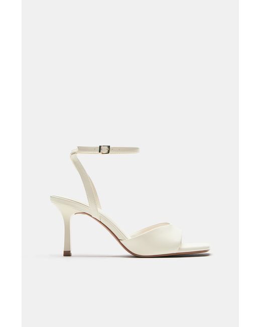 Pull&Bear Natural Heeled Sandals