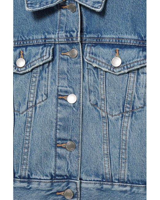 Pull&Bear Cropped Spijkerjack in het Blue
