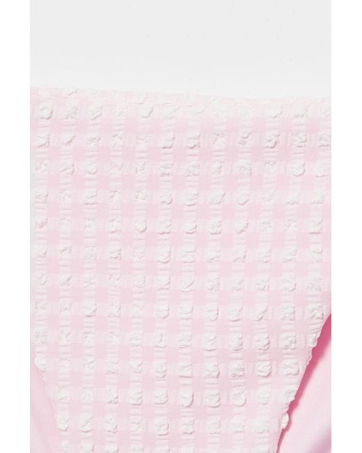 Pull&Bear Pink Gingham Bikini Bottoms