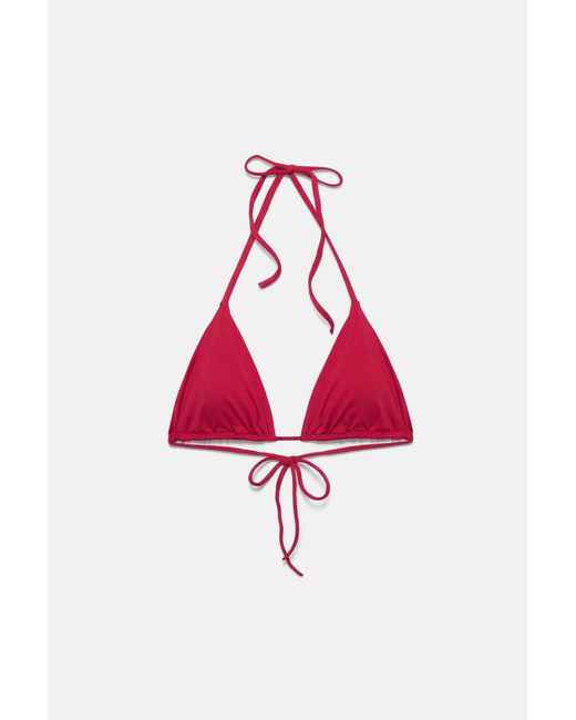 Pull&Bear Black Triangle Bikini Top