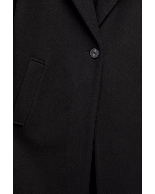 Pull&Bear Wollen Jas Met Knoop in het Black