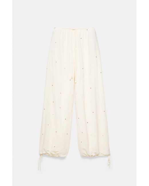 Pull&Bear Pofbroek Met Spiegels in het Natural