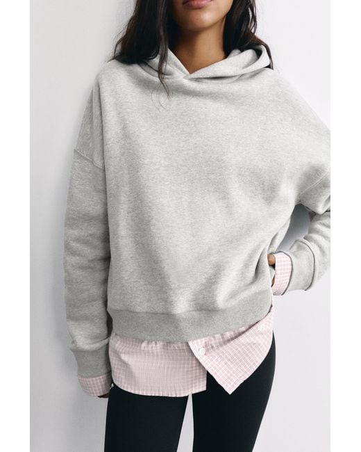 Pull&Bear Black Combined Hoodie